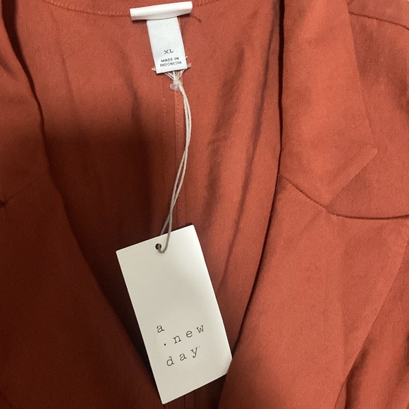 Women's Essential Blazer - A New Day Brown XLarge - Picture 3 of 4